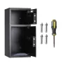 7.2 cu.ft Safe Box, Double Doors Safe Lock Box with Key, Password and LED, Fireproof Cold Rolled Steel Storage Drop Slot Vault f