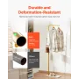 VEVOR Coat Rack, Freestanding Coats Rack Stand with Quartz Stone Base & 3 Round Hooks, Free Standing Hall Coat Tree for Entryway