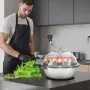 Bud Leaf Bowl Trimmer, 335 mm Manual Bud Trimmer, with Sharp Stainless Steel Blades, Visual Cutting, Wet & Dry Hydroponic Cuttin