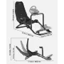 Racing Wheel Stand, Heavy-Duty Integrated Simulator Cockpit Steering Stand, Fit Logitech G25,G27,G29,G920,G923, Thrustmaster T30