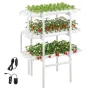 Hydroponics Growing System Kit, 3-Tier 108 Sites UPVC Pipe Hydroponic Grow Kit with Timed Irrigation, Sun & Light Blocking Pipes