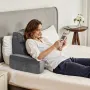 Reading Pillow, Backrest Support Pillow with Arm and 3 Pockets, Large Size Bed Pillow with Removable Headrest & 25D Sponge, Hand