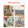 Retractable Baby Gate, Extends to 1850 mm Wide, 795 mm Tall, with Security Lock, Easy to Use, Walk Through Without Tripping, Mes