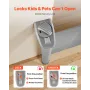 Retractable Baby Gate, Extends to 1430 mm Wide, 795 mm Tall, with Security Lock, Easy to Use, Walk Through Without Tripping, Mes