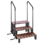 VEVOR Hot Tub Step with Handrail, 3-Step Spa Outdoor Stairs, Heavy Duty 640.1 mm Wide Above-Ground/Inflatable Pool Ladder with 2