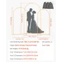 VEVOR Arch Backdrop Stand, Set of 3, 2.2/2/1.8 m , Stable Structure, Easy Assembly, Gold Metal Arch Backdrop Stand for Wedding, 