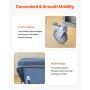 Geri Chair Recliner, 3-Position Reclining Geri Chair, Movable Medical Recliner Chairs with 4 Wheels, Soft Padded Seat & Detachab