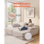 210 cm Oversized Double Chaise Lounge, Corduroy Fabric Sectional Sofa, Cozy Deep Seat Loveseat Sofa with Soft Cushions and Throw