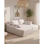 210 cm Oversized dobbelt chaiselong, fløjlsstof sektionssofa