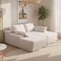 210 cm Oversized dobbelt chaiselong, fløjlsstof sektionssofa