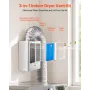 3-in-1 Indoor Dryer Vent Kit,Premium ABS Material Fits 99 mm Exhaust Port, Smart Overheating Reminder Exhaust Hood & Easy Detach