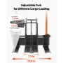 Hydraulic Material Lift Winch Stacker, 205 kg Load Capacity, Pallet Truck Dolly with Fork Lift Table, 900 mm Max Lifting Height,