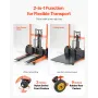 Hydraulic Material Lift Winch Stacker, 205 kg Load Capacity, Pallet Truck Dolly with Fork Lift Table, 900 mm Max Lifting Height,