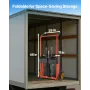 Hydraulic Material Lift Winch Stacker, 205 kg Load Capacity, Pallet Truck Dolly with Fork Lift Table, 900 mm Max Lifting Height,