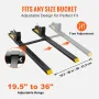 Pallet Forks, 907.2kg Clamp on Pallet Forks, 109.2cm Total Length Heavy Duty Pallet Forks with Adjustable Stabilizer Bar, Tracto