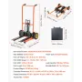 Hydraulic Material Lift Winch Stacker, 205 kg Load Capacity, Pallet Truck Dolly with Fork Lift Table, 900 mm Max Lifting Height,