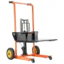Hydraulic Material Lift Winch Stacker, 205 kg Load Capacity, Pallet Truck Dolly with Fork Lift Table, 900 mm Max Lifting Height,