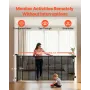 Retractable Baby Gate, Extends to 5150 mm Extra Wide, 990 mm Tall, with Reinforced Fiberglass Strips, Avoids Crawling Through, M