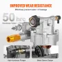 højtryksrenserpumpe, 19 mm aksel vandret, 3400 PSI, 2,5GPM