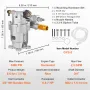 VEVOR Pressure Washer Pump, 19 mm Shaft Horizontal, 3400 PSI, 2.5GPM, Replacement Power Washer Pumps Kit, Parts Washer Pump, Com