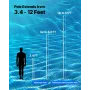 poolstang, 1 til 3,65 mm teleskopisk svømmebassin