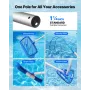 VEVOR Pool Pole, 1 to 3.65 mm Telescoping Swimming Pool Cleaning Poles, Professional Adjustable Telescopic Pole with Extension P