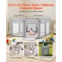 VEVOR Baby Playpen, 1200 x 1200mm Foldable Toddlers Playpen, Indoor/Outdoor Baby Fence Play Yard with Zippered Door & Soft Breat