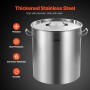 64QT Stainless Steel Stockpot Cooking Kitchen Sauce Pot with Basket Lid