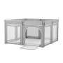 VEVOR Baby Playpen, 1200 x 1200mm Foldable Toddlers Playpen, Indoor/Outdoor Baby Fence Play Yard with Zippered Door & Soft Breat