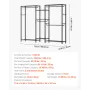 Clothing Garment Rack, Heavy Duty Closet Wardrobe, 7 Adjustable Tiers Clothes Racks with Steel Frame, 385.5 kg Load Capacity Clo