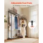 Clothing Garment Rack, Heavy Duty Closet Wardrobe, 7 Adjustable Tiers Clothes Racks with Steel Frame, 385.5 kg Load Capacity Clo