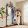 Clothing Garment Rack, Heavy Duty Closet Wardrobe, 7 Adjustable Tiers Clothes Racks with Steel Frame, 385.5 kg Load Capacity Clo