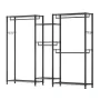 Clothing Garment Rack, Heavy Duty Closet Wardrobe, 7 Adjustable Tiers Clothes Racks with Steel Frame, 385.5 kg Load Capacity Clo