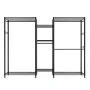 Clothing Garment Rack, Heavy Duty Closet Wardrobe, 7 Adjustable Tiers Clothes Racks with Steel Frame, 385.5 kg Load Capacity Clo