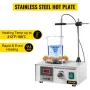 85-2 Magnetic Stirrer with Heating Plate 1000ml Stirring Speed 2000 rpm Laboratory Magnetic Stirrer 300W Digital Display with Ad