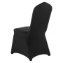 100 Pcs Black Chair Covers, Polyester Spandex Chair Cover, Stretch Slipcovers for Wedding Party Dining Banquet Flat-Front Chair 