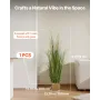 kunstgræsplante, 1194 mm sivblomstergræs i krukke, Premium PVC