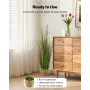 Artificial Grass Plant, 1194mm Reed Flower Grass in Pot, Premium PVC Faux Fake Greenery Shrubs Plant for Indoor Outdoor House Ho