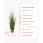Artificial Grass Plant, 1194mm Reed Flower Grass in Pot, Premium PVC Faux Fake Greenery Shrubs Plant for Indoor Outdoor House Ho