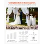 Wedding Flower Stand, 3PCS 60/75/90cm Round Cylinder Plinth, White Pedestal Stand with PVC Lid, Cylindrical Pedestal Stands for 