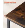 Dining Chairs Set of 6, Wooden Table Chairs with Metal Frame and Backrest, Easy to Assemble Leather Side Chair, Modern Farmhouse