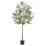 Artificial Olive Tree, 1.8 m Tall Faux Plant, Secure PE Material & Anti-Tip Tilt Protection Low-Maintenance Plant, Lifelike Gree