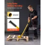 Pallet Buster Tool, 1 m Carbon Steel Handle Wrecking Pry Bar, 907 kg Weight Capacity, Heavy Duty Deck Board Removal Tool, Breake