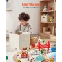 113PCS Wooden Train Set, for Kids Ages 3-8, Wood Train Track Toy with Storage Box, City Scene Railway Playset, Compatible with M