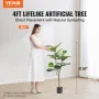 Kunstig fiddleblad Figtræ, 4 ft, Sikker PE-materiale og