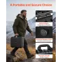 Hard Pistol Case, Heavy Duty Hard Gun Case with XPE Foam Interior, Waterproof Pistol Storage Box with Customizable Lining & Hand