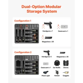 Hard Pistol Case, Heavy Duty Hard Gun Case with XPE Foam Lining, Waterproof Pistol Storage Box with Customizable Interior & Hand