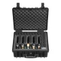 Hard Pistol Case, Heavy Duty Hard Gun Case with XPE Foam Lining, Waterproof Pistol Storage Box with Customizable Interior & Hand