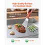 Commercial Electric Griddle, 655 x 400 mm, 4000W, 50-300°C Adjustable Temp Control, Stainless Steel Countertop Flat Top Grill wi