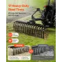VEVOR 127 cm Lanscape Rock Rake, 3-Point Tow Behind Landscape Rake with 17 Steel Tines, Fit Category 1 Tractors, Angle Adjustabl